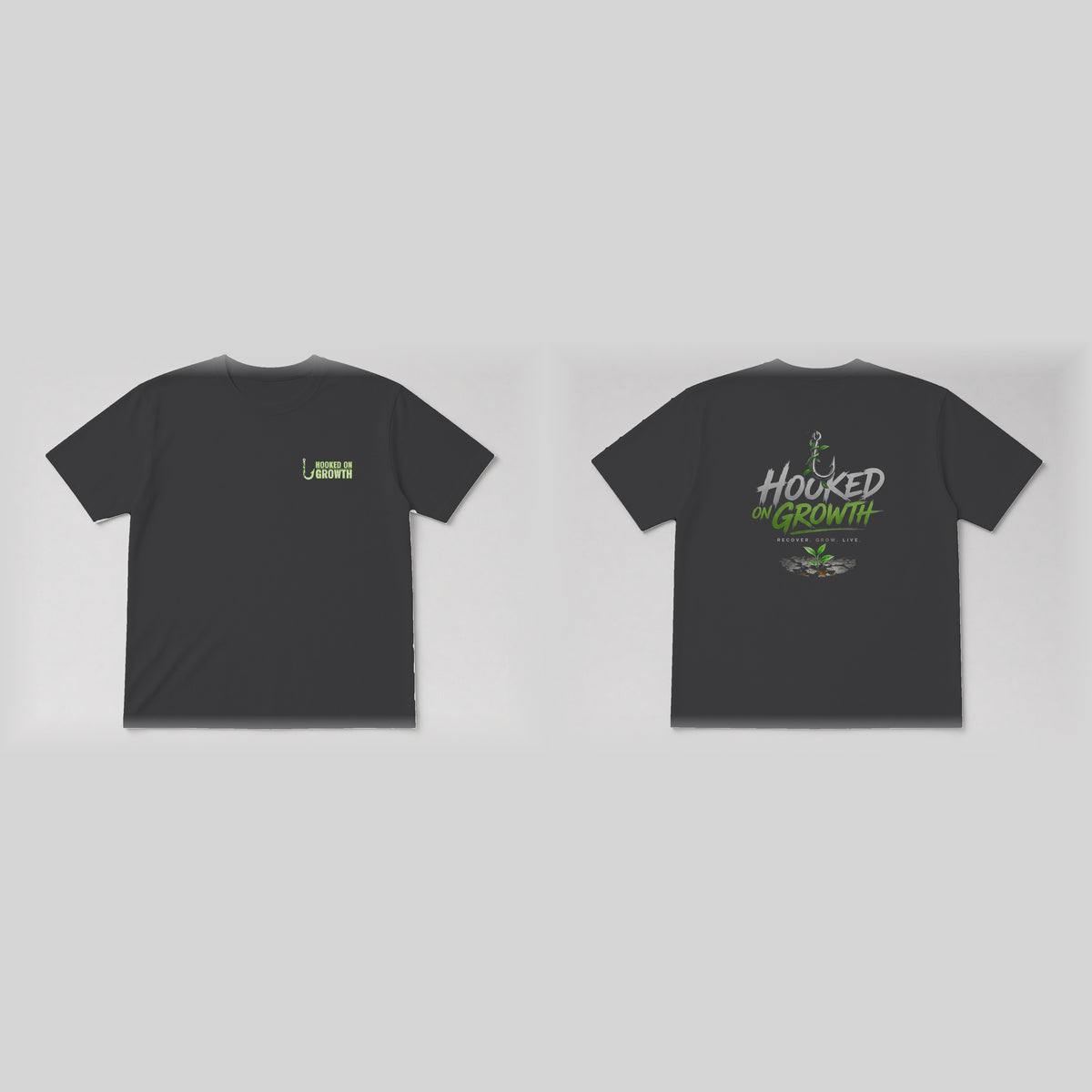 Left Chest Wordmark Tee Charcoal