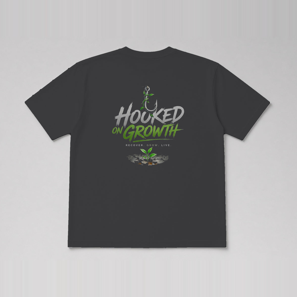 Left Chest Wordmark Tee Charcoal