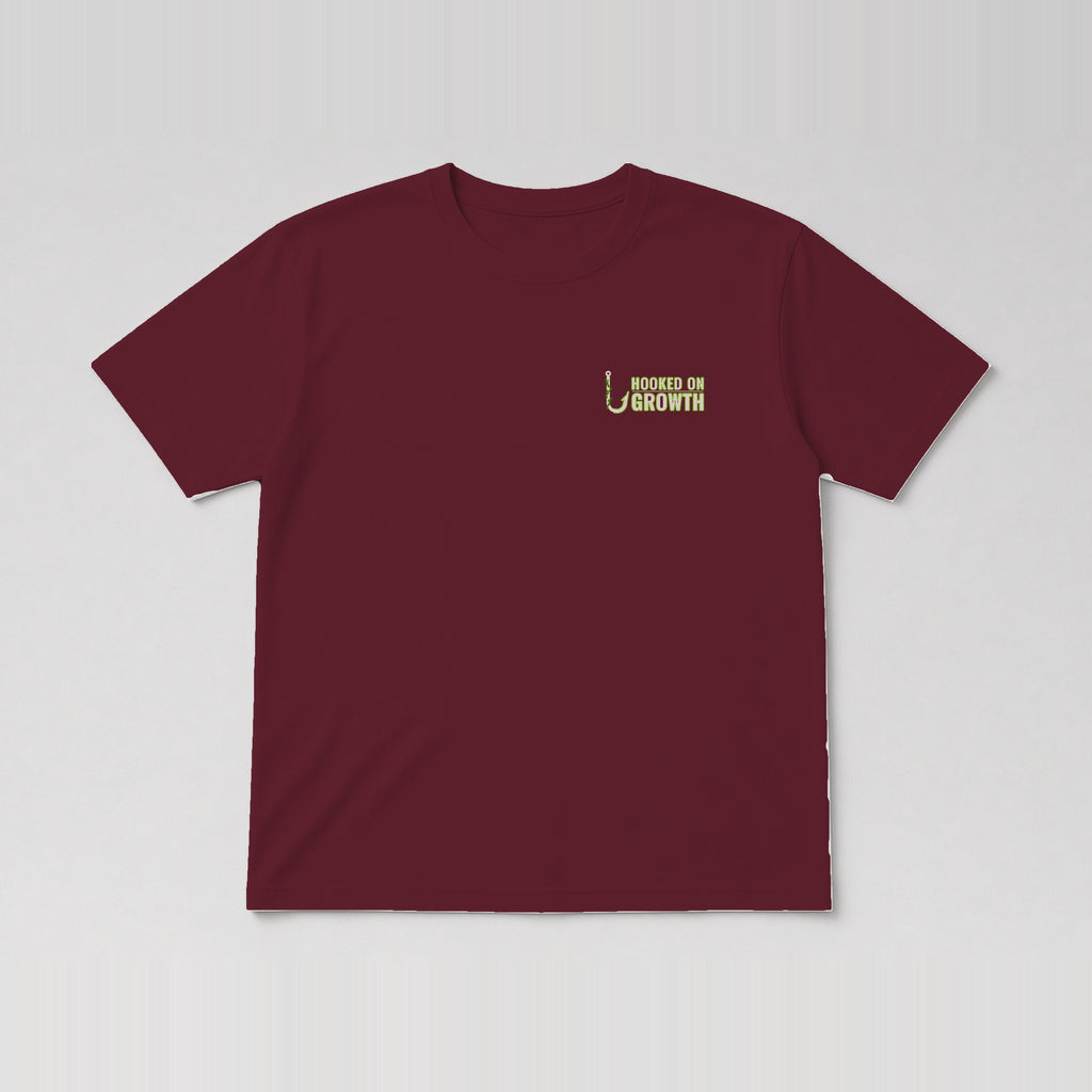 Left Chest Wordmark Tee Maroon