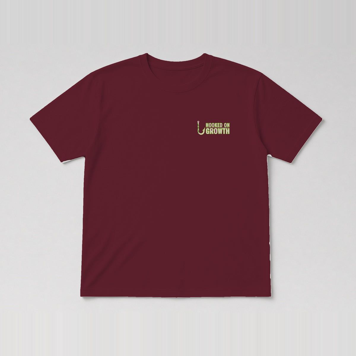 Left Chest Wordmark Tee Maroon