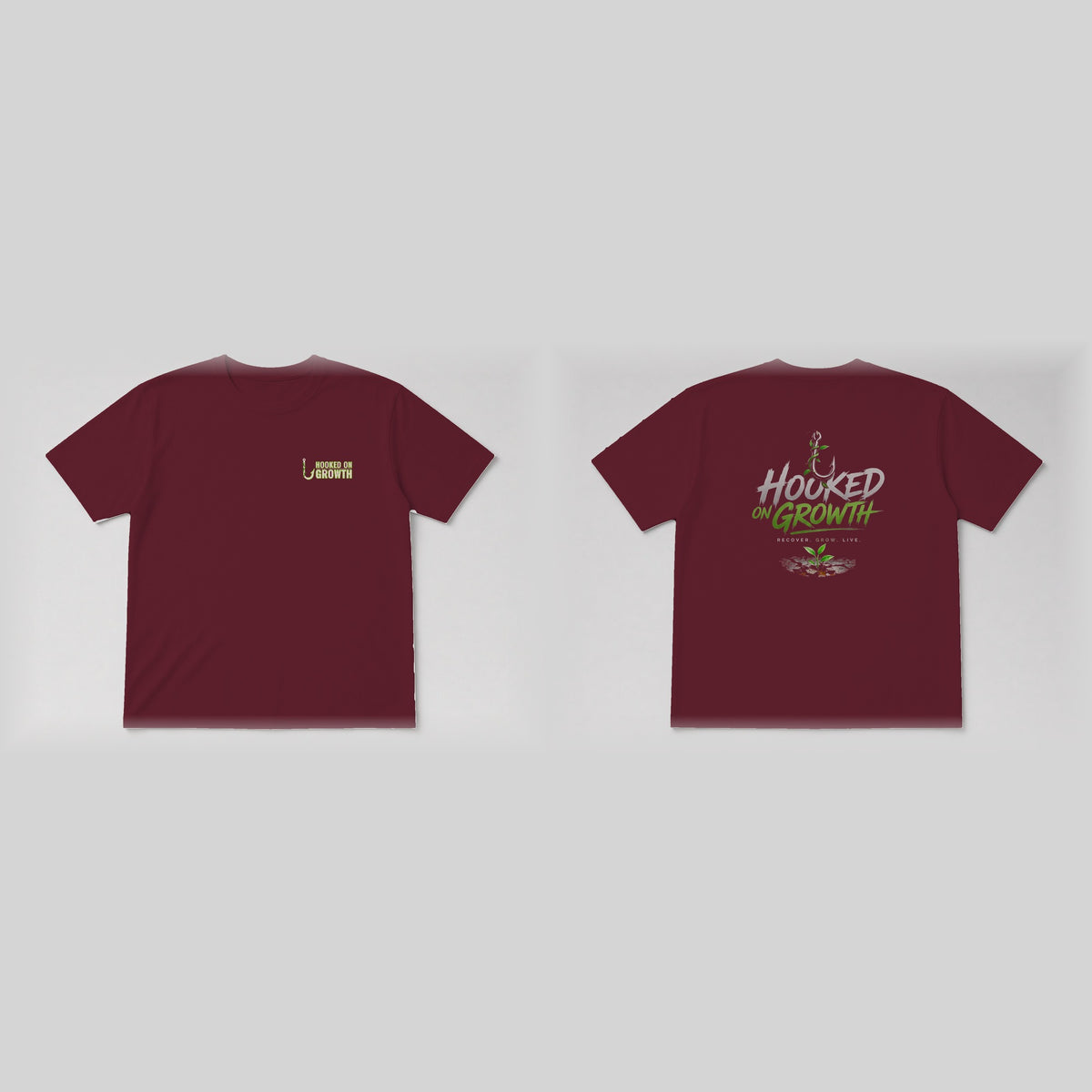 Left Chest Wordmark Tee Maroon
