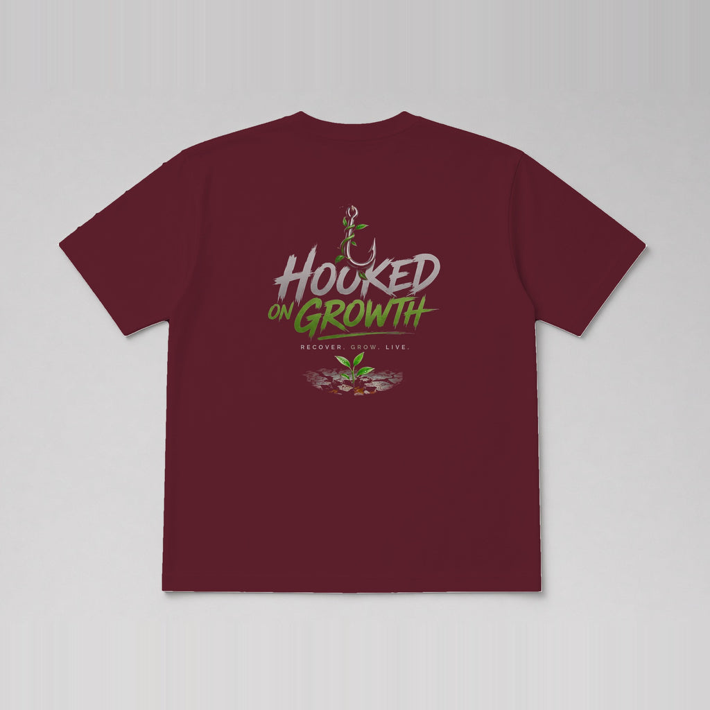 Left Chest Wordmark Tee Maroon