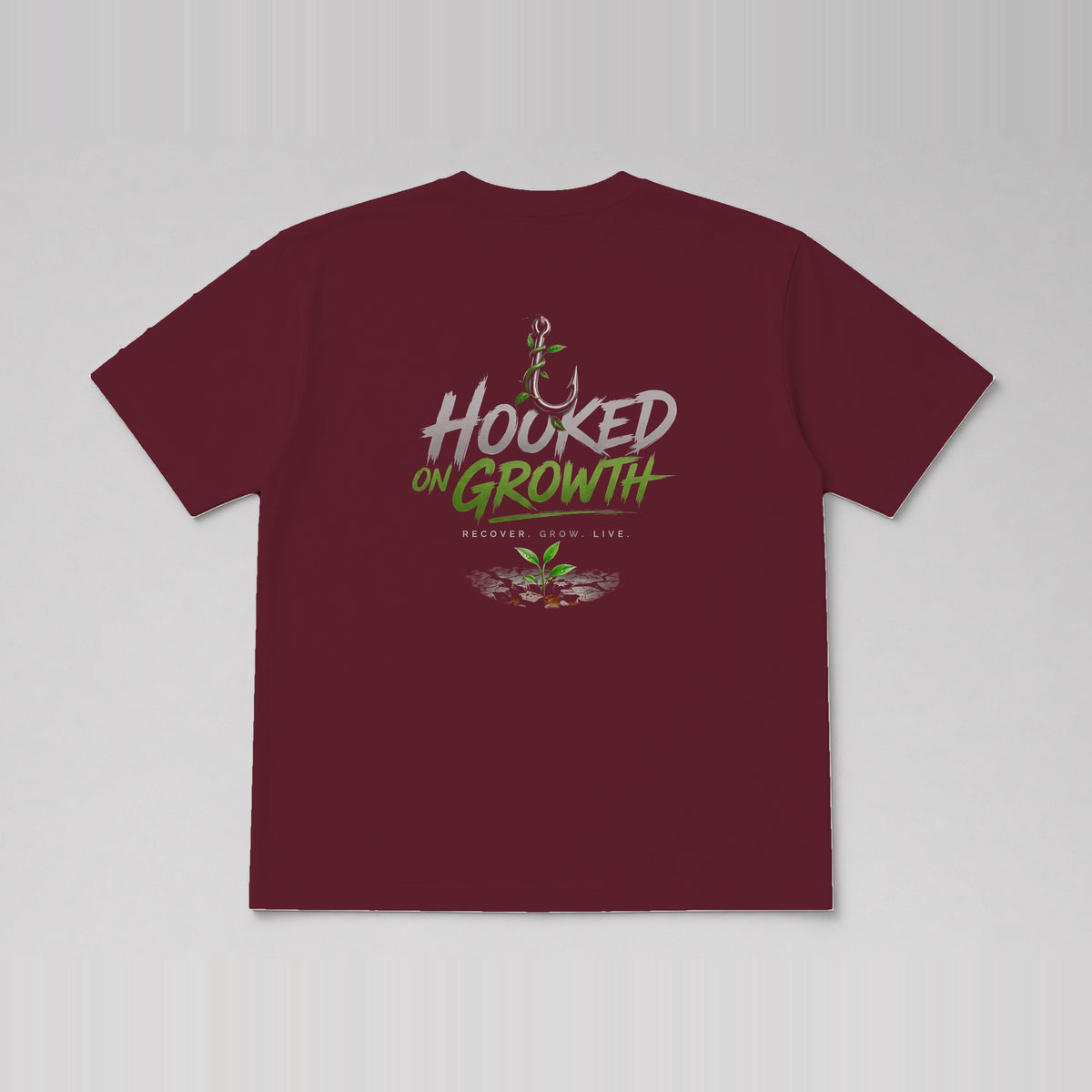 Left Chest Wordmark Tee Maroon