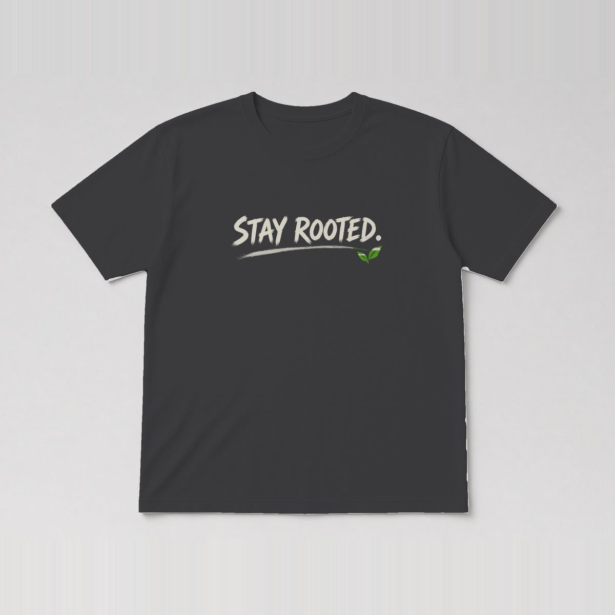 Stay Rooted Tee Charcoal