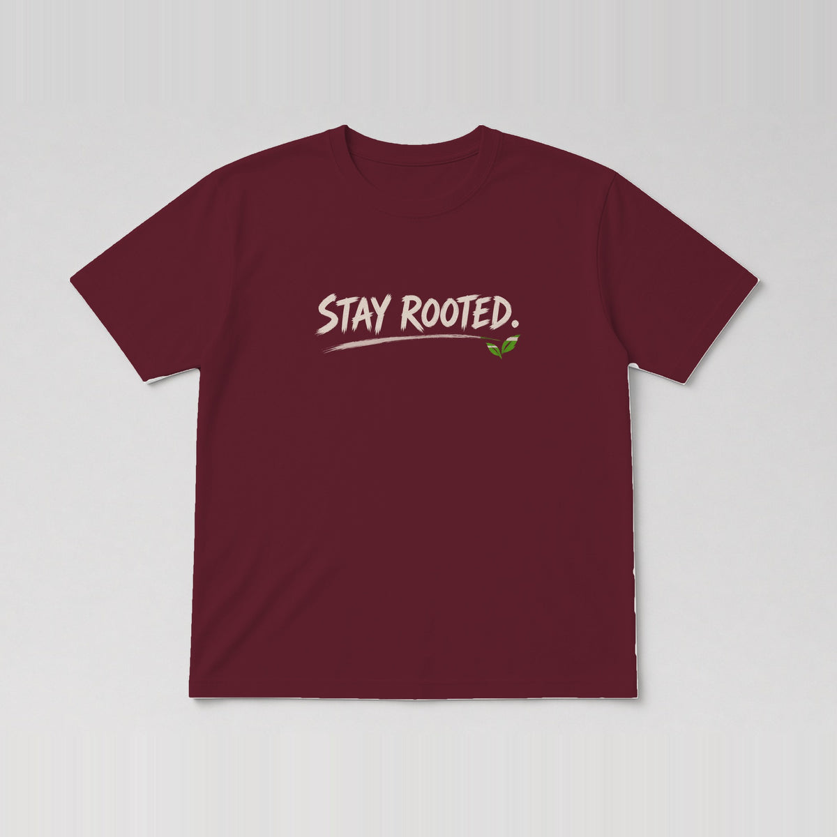 Stay Rooted Tee Maroon