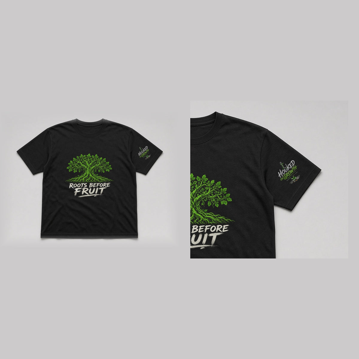 Roots Before Fruit Tee Black
