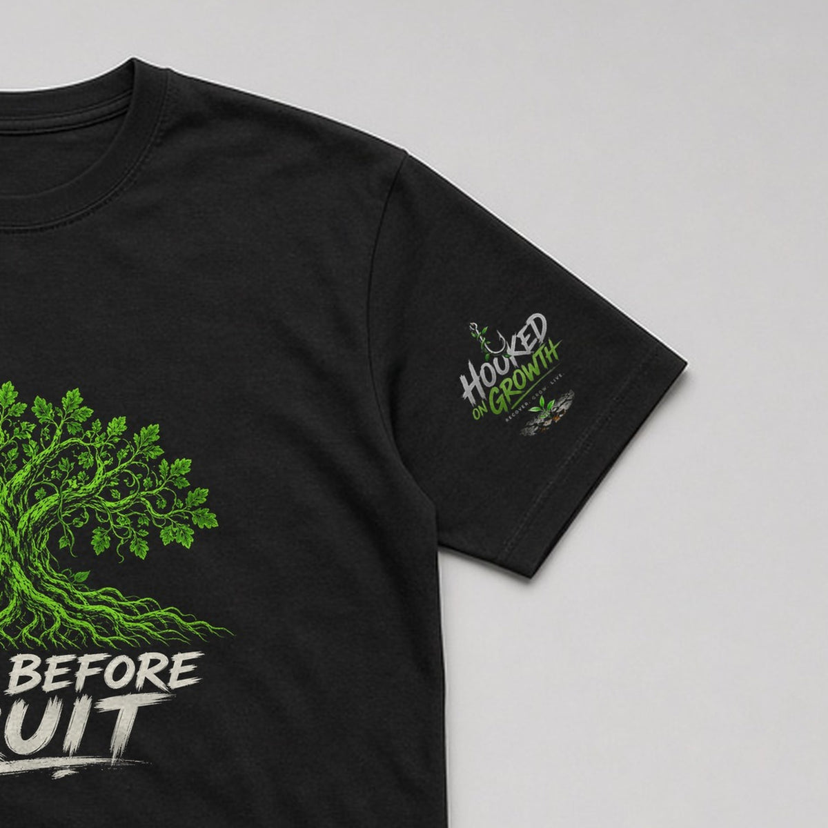Roots Before Fruit Tee Black