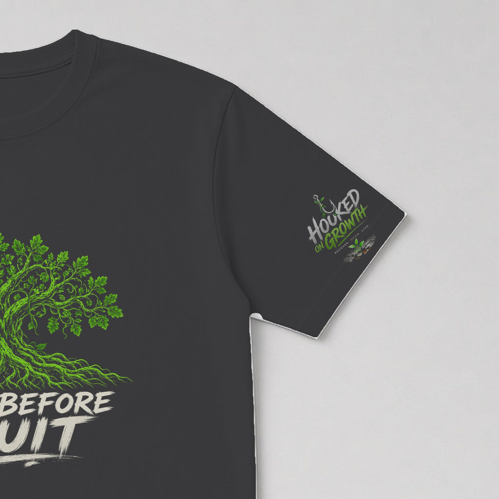 Roots Before Fruit Tee Charcoal