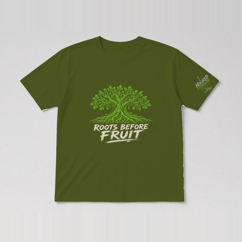 Roots Before Fruit Tee Military Green