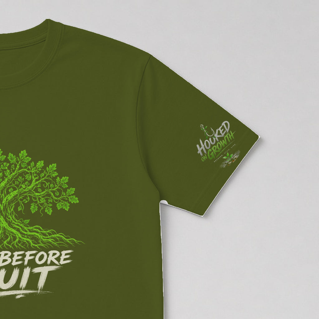 Roots Before Fruit Tee Military Green