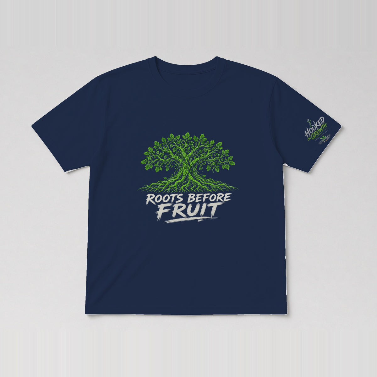 Roots Before Fruit Tee Navy