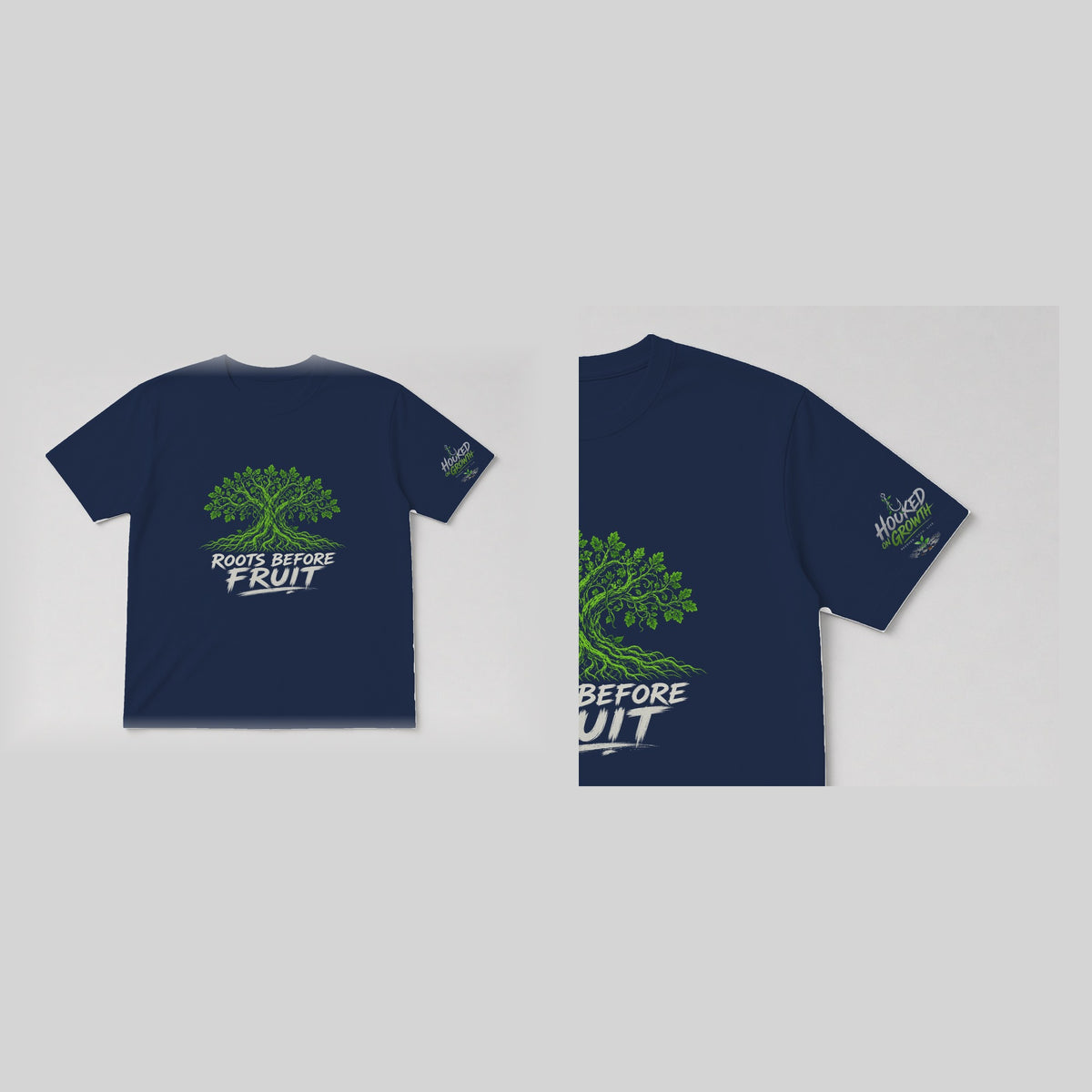 Roots Before Fruit Tee Navy