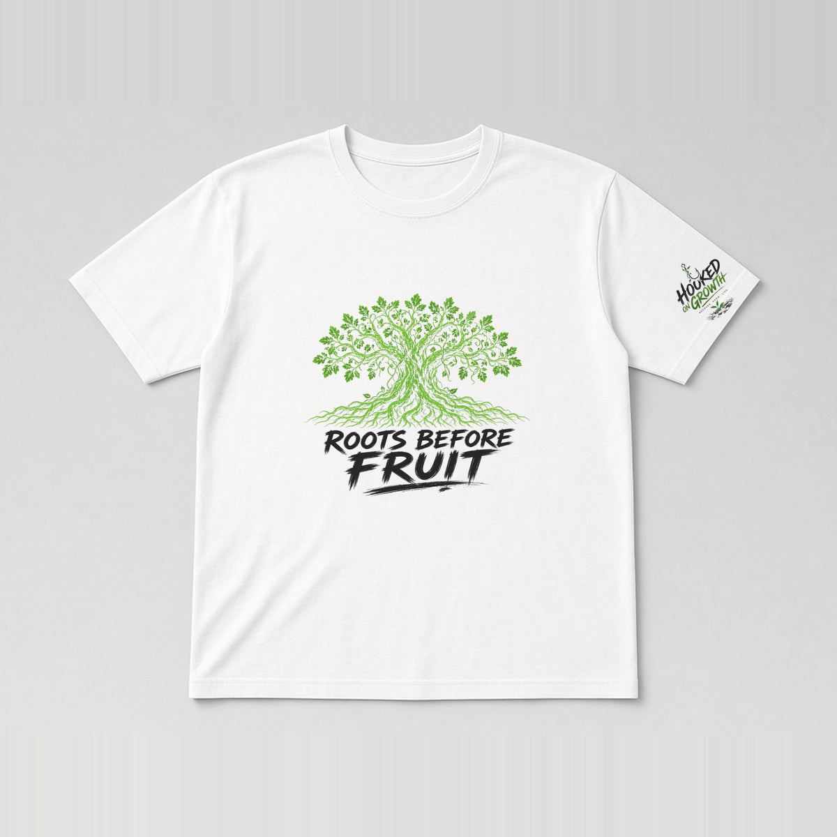 Roots Before Fruit Tee White