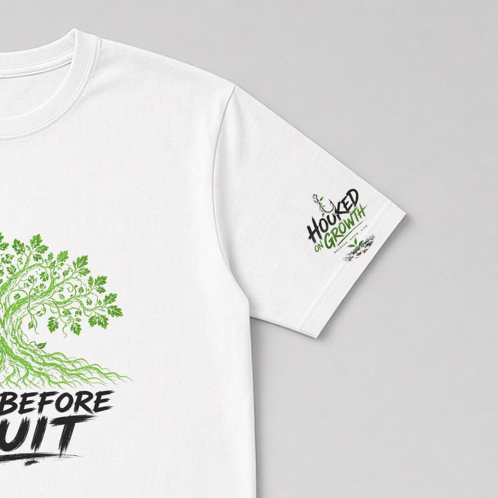 Roots Before Fruit Tee White