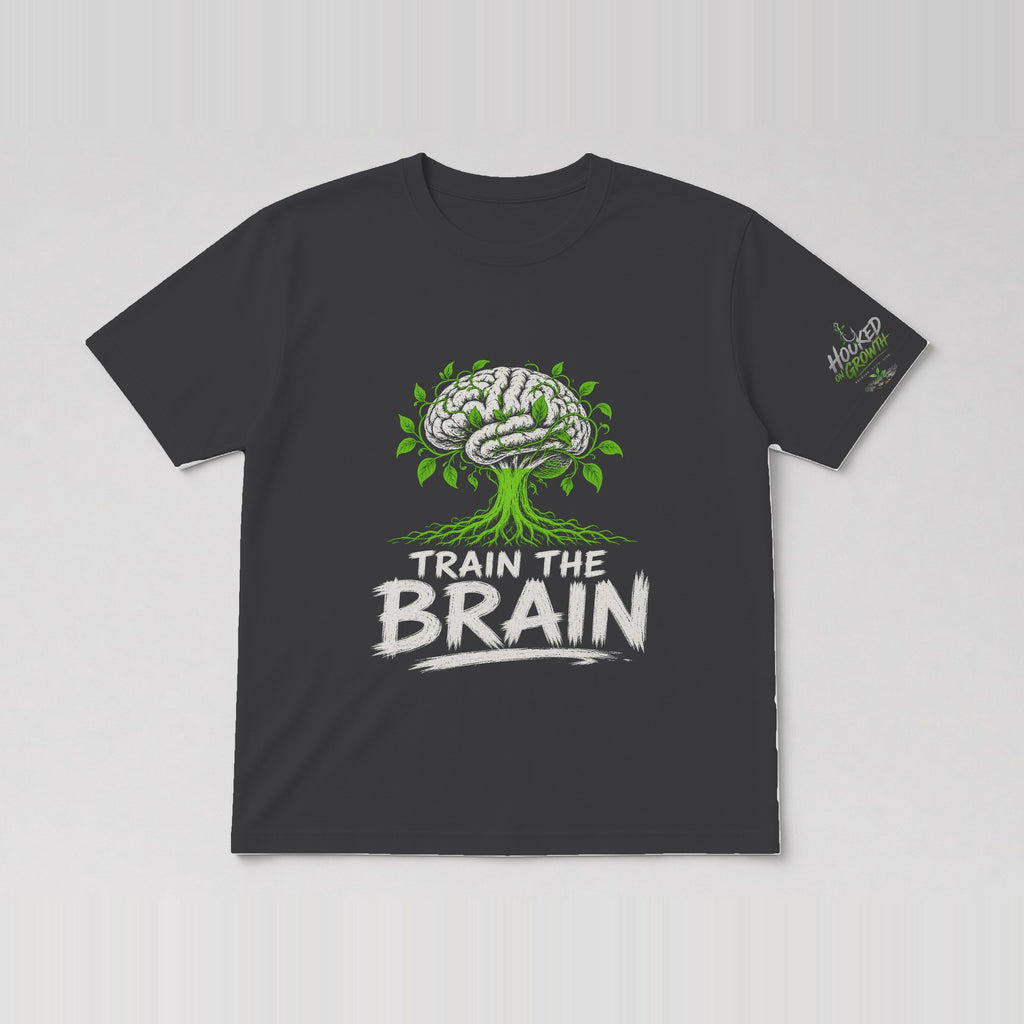 Train the Brain Tee Charcoal