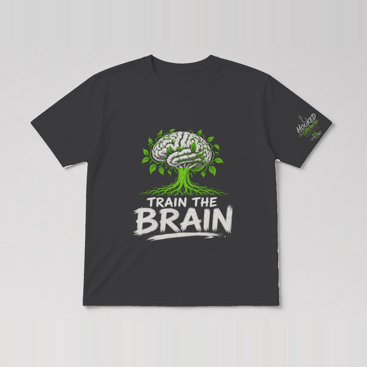 Train the Brain Tee Charcoal