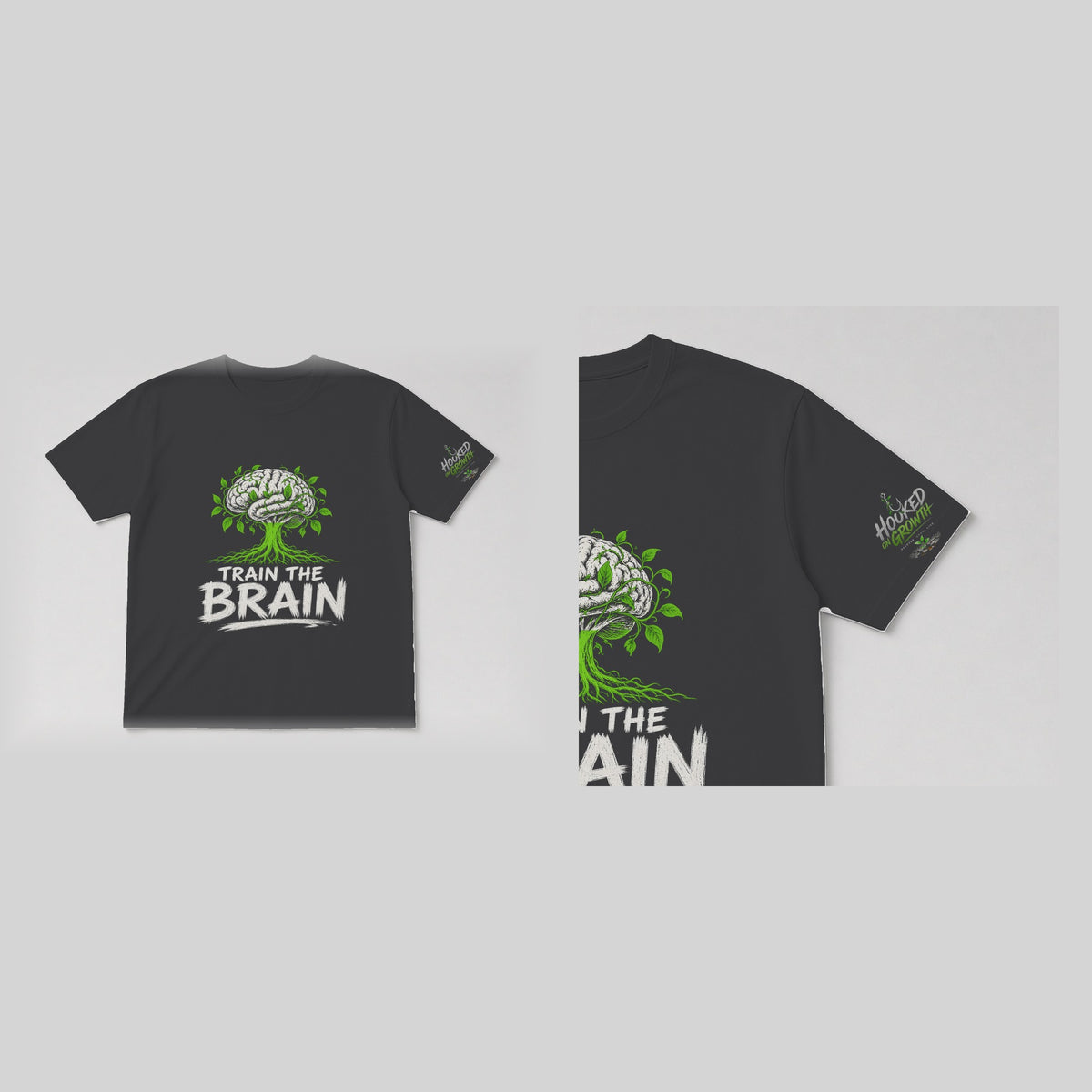 Train the Brain Tee Charcoal