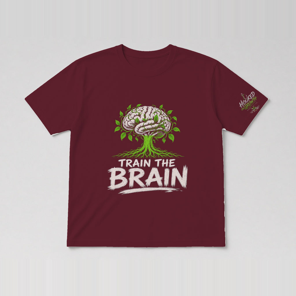 Train the Brain Tee Maroon