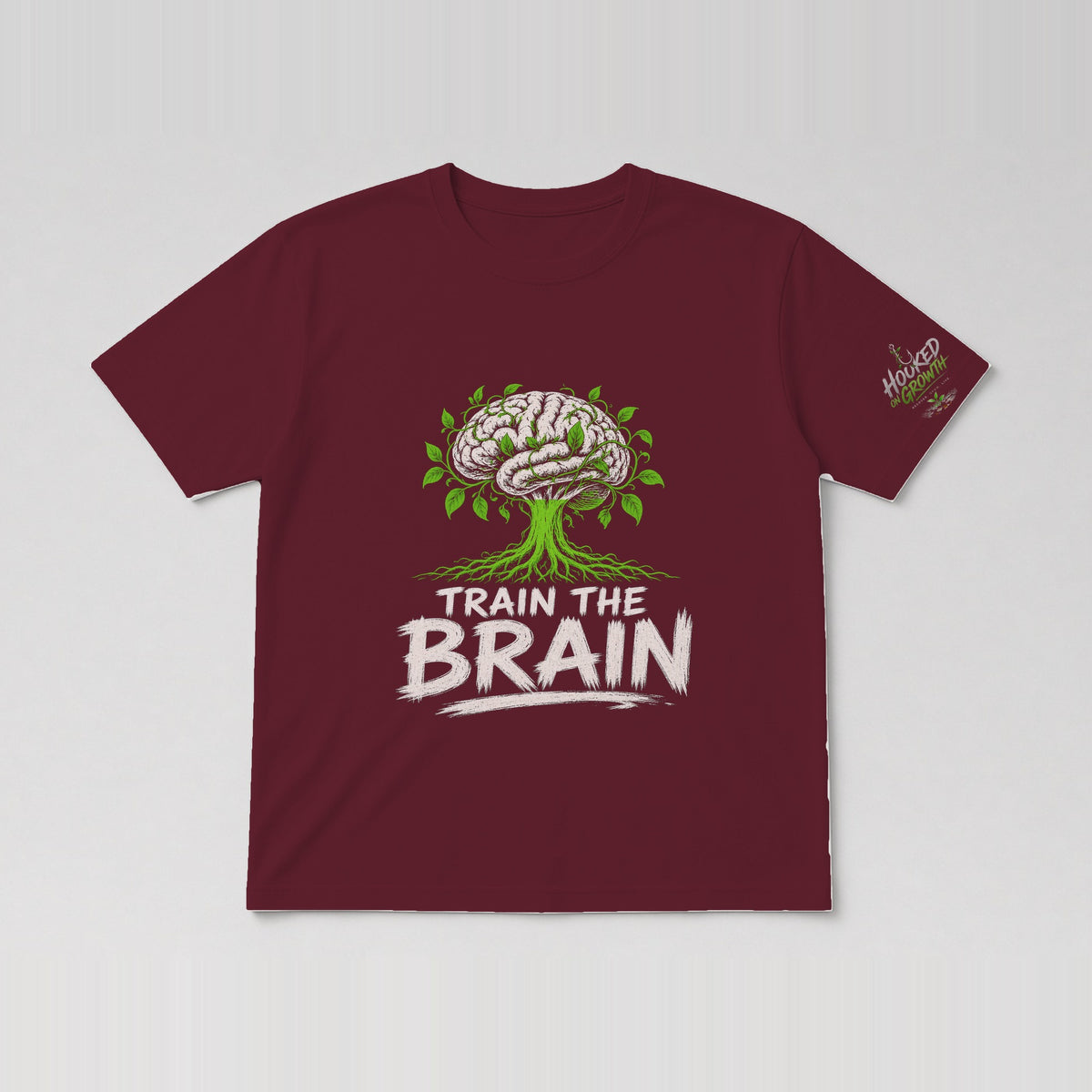 Train the Brain Tee Maroon