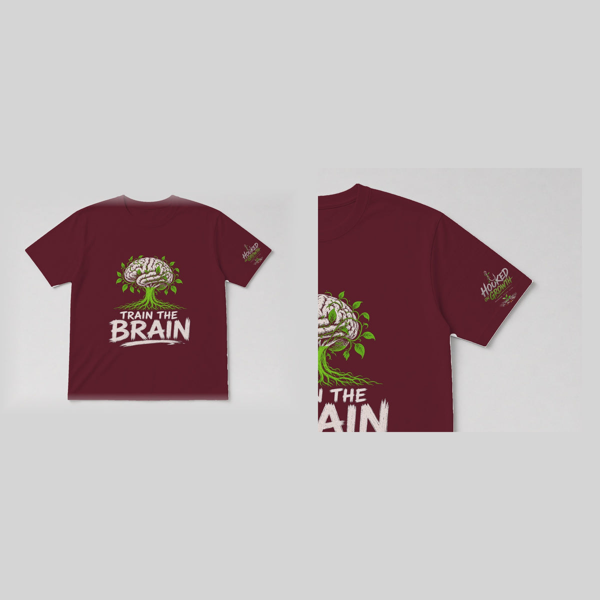 Train the Brain Tee Maroon