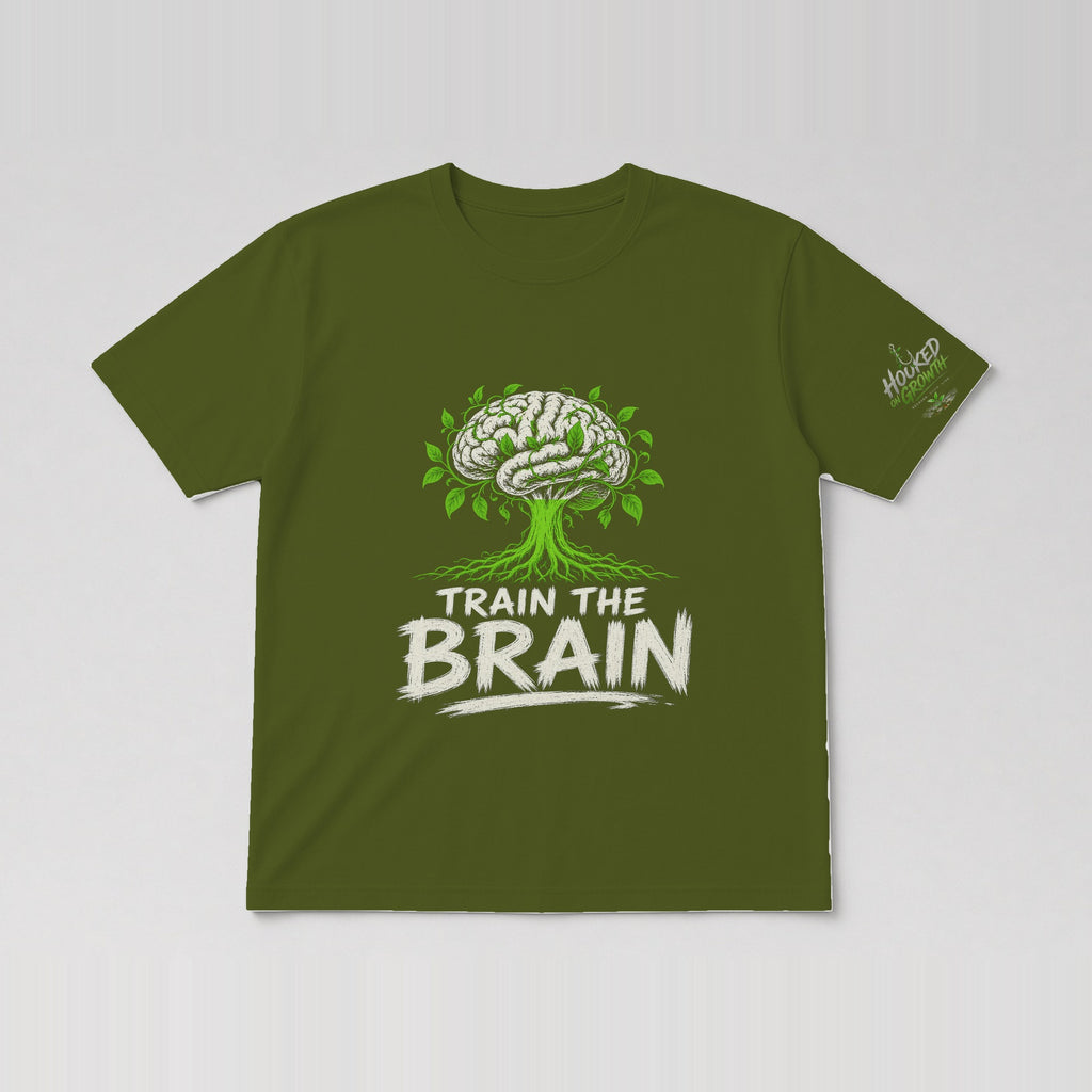 Train the Brain Tee Military Green