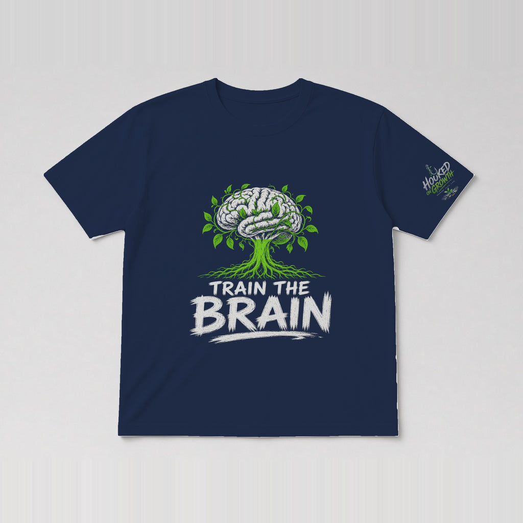 Train the Brain Tee Navy