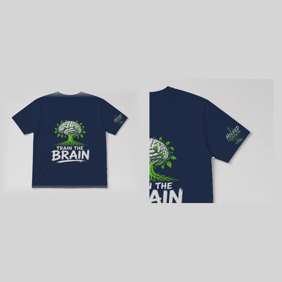 Train the Brain Tee Navy