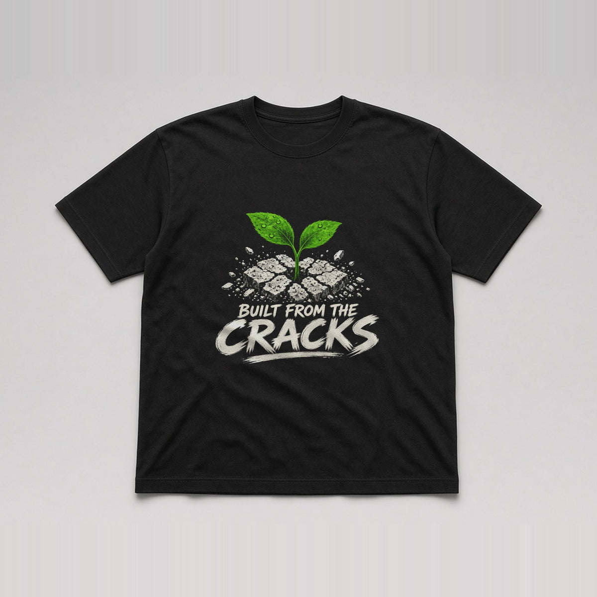 Built From The Cracks Tee Black