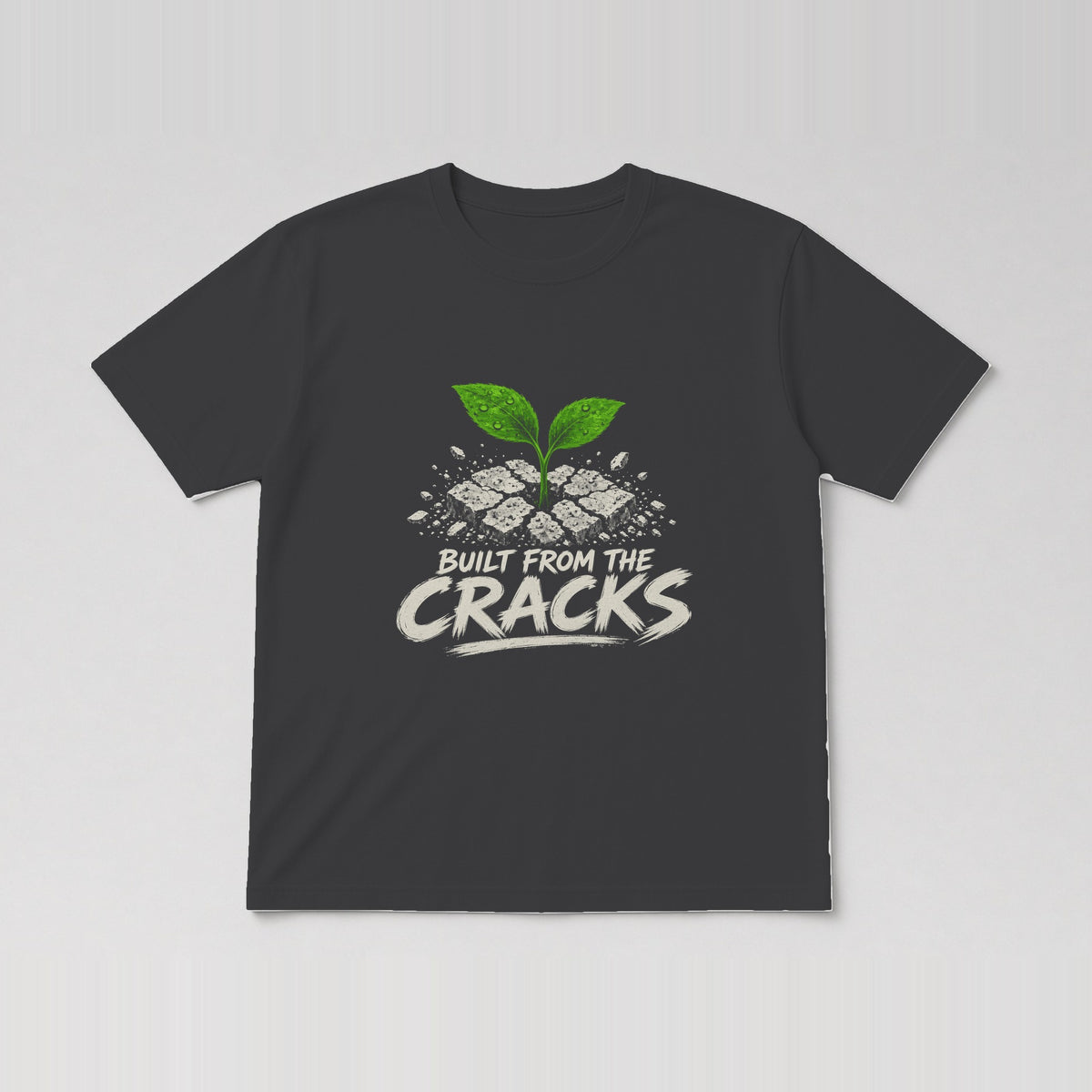 Built From The Cracks Tee Charcoal