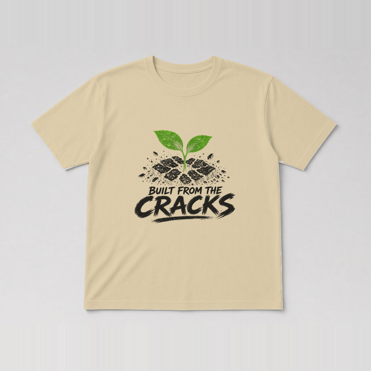 Built From The Cracks Tee Sand