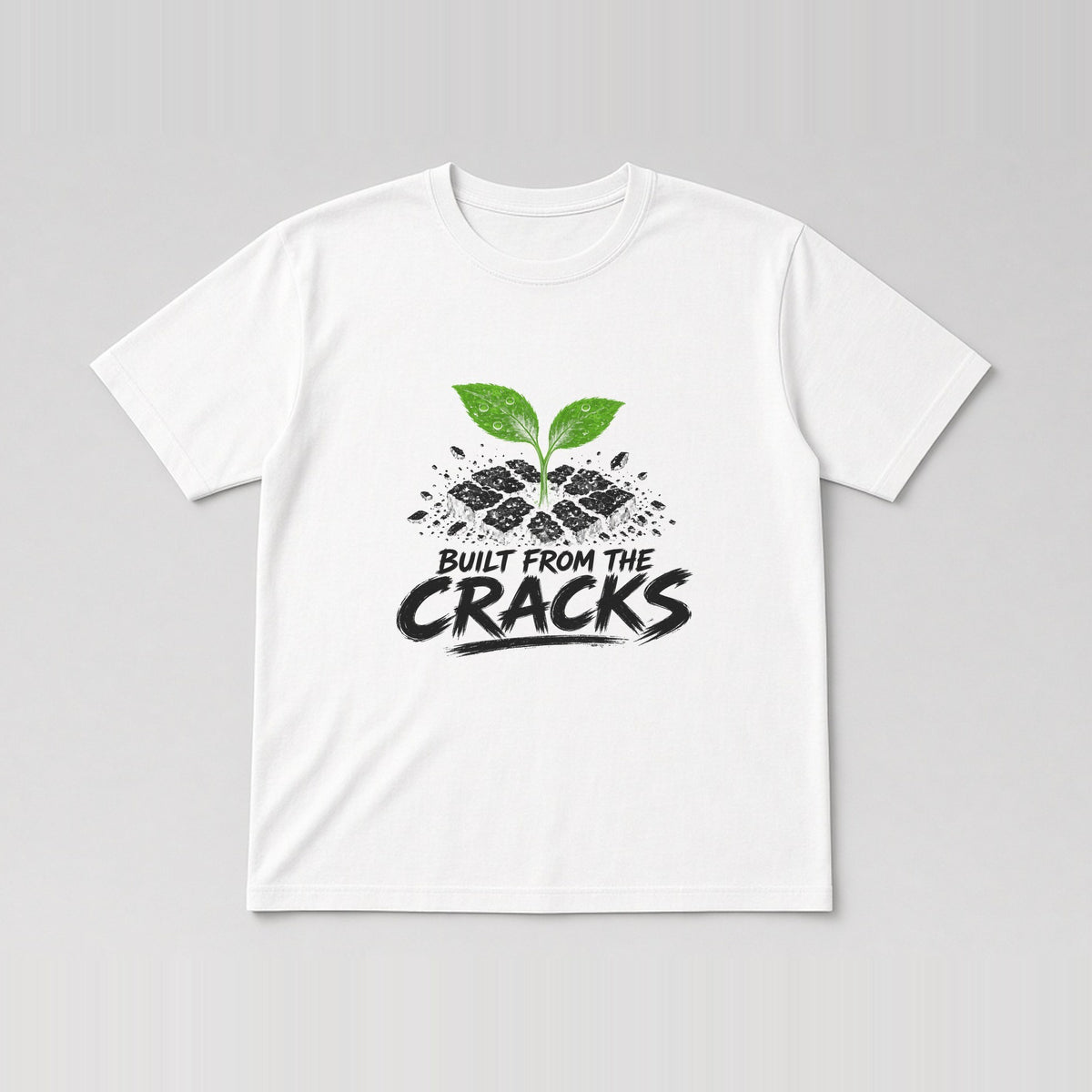 Built From The Cracks Tee White