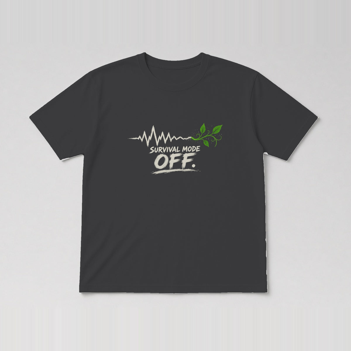 Survival Mode: Off. Tee Charcoal