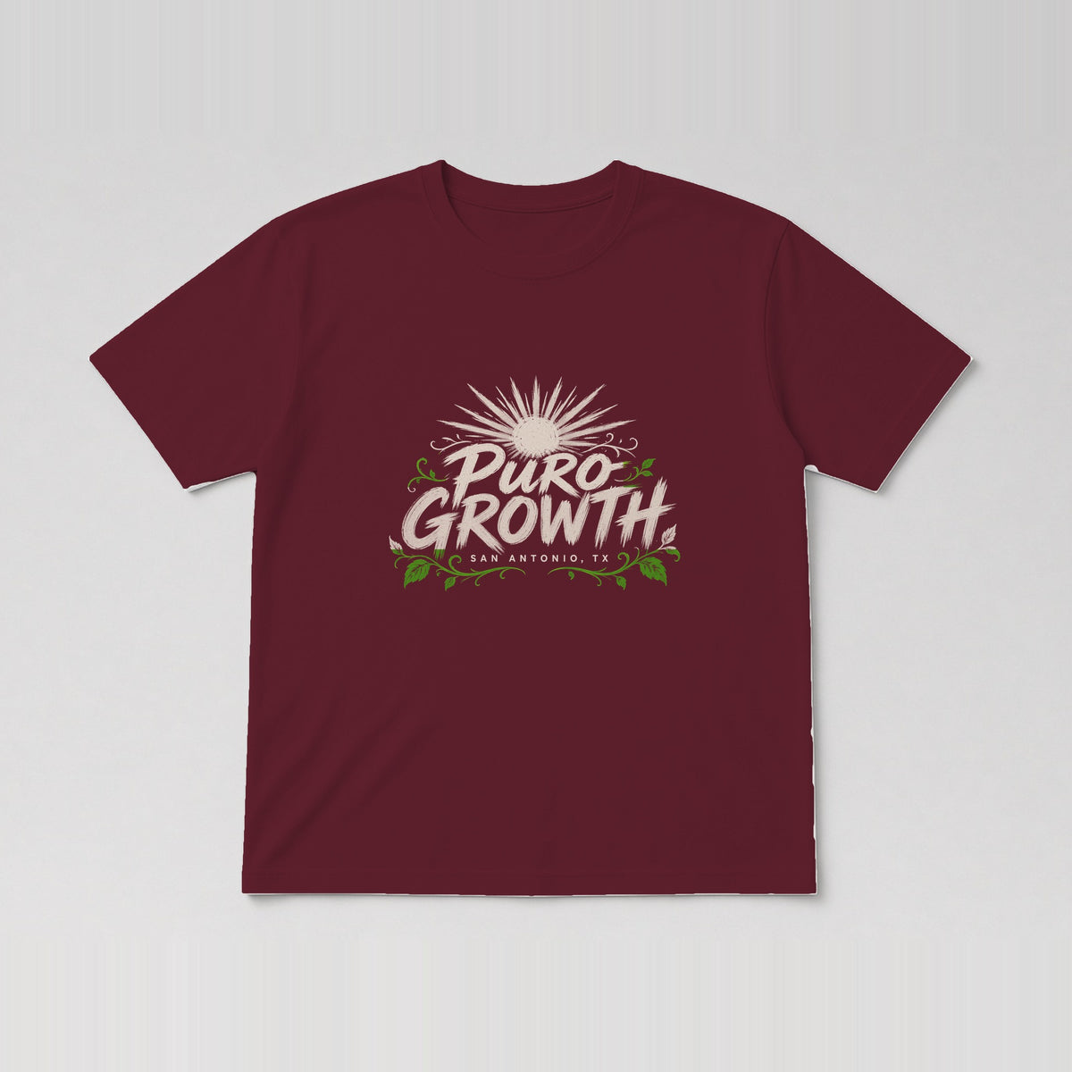 Puro Growth Tee Maroon