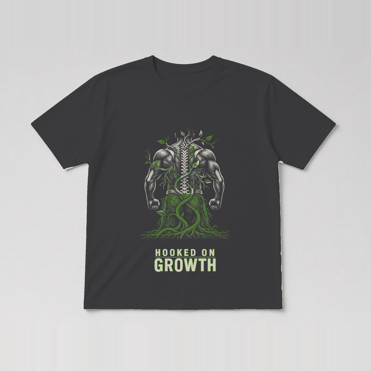 Roots & Spine Tee Charcoal