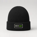 Wordmark Patch Cuffed Beanie in Black