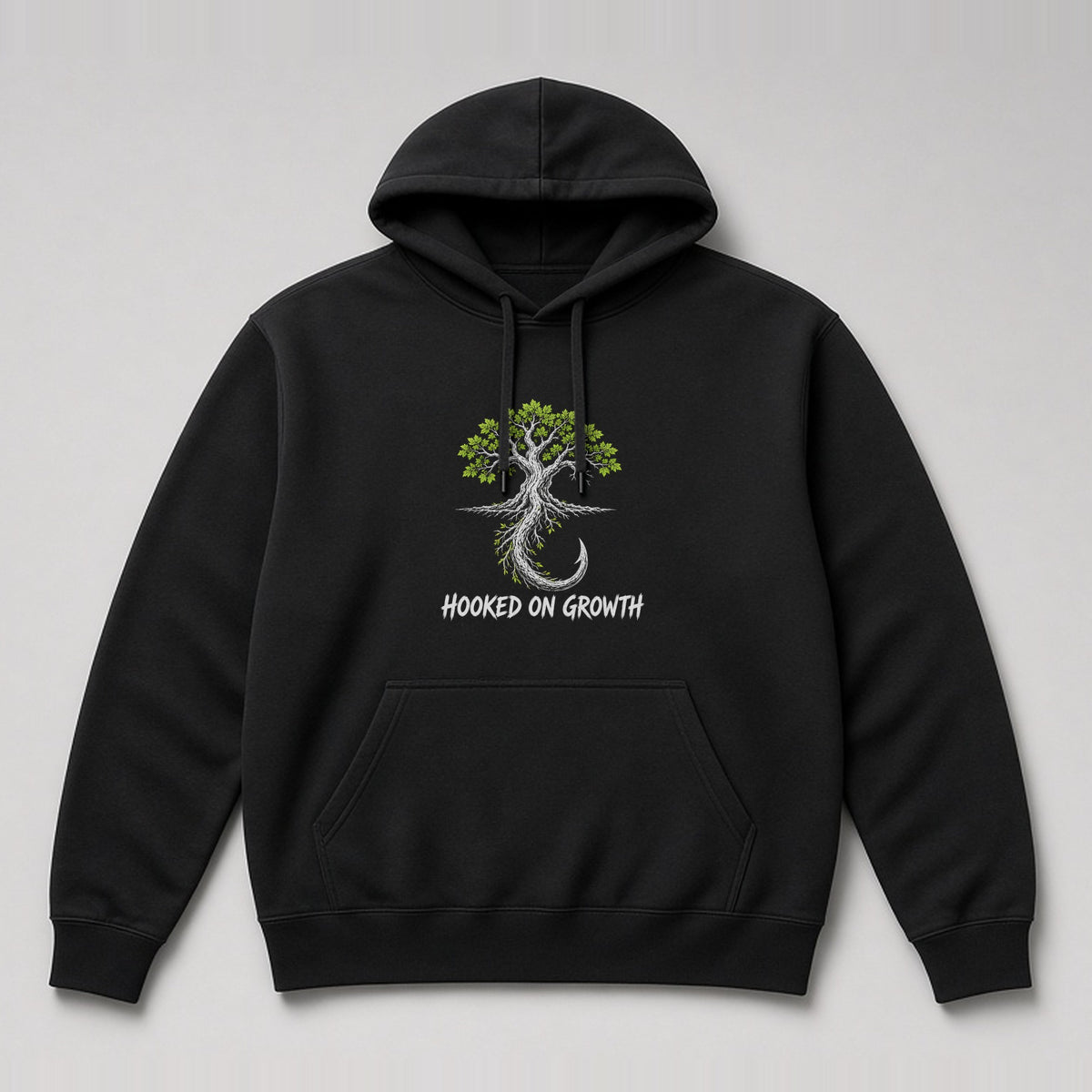 Rooted Hook Hoodie in Black