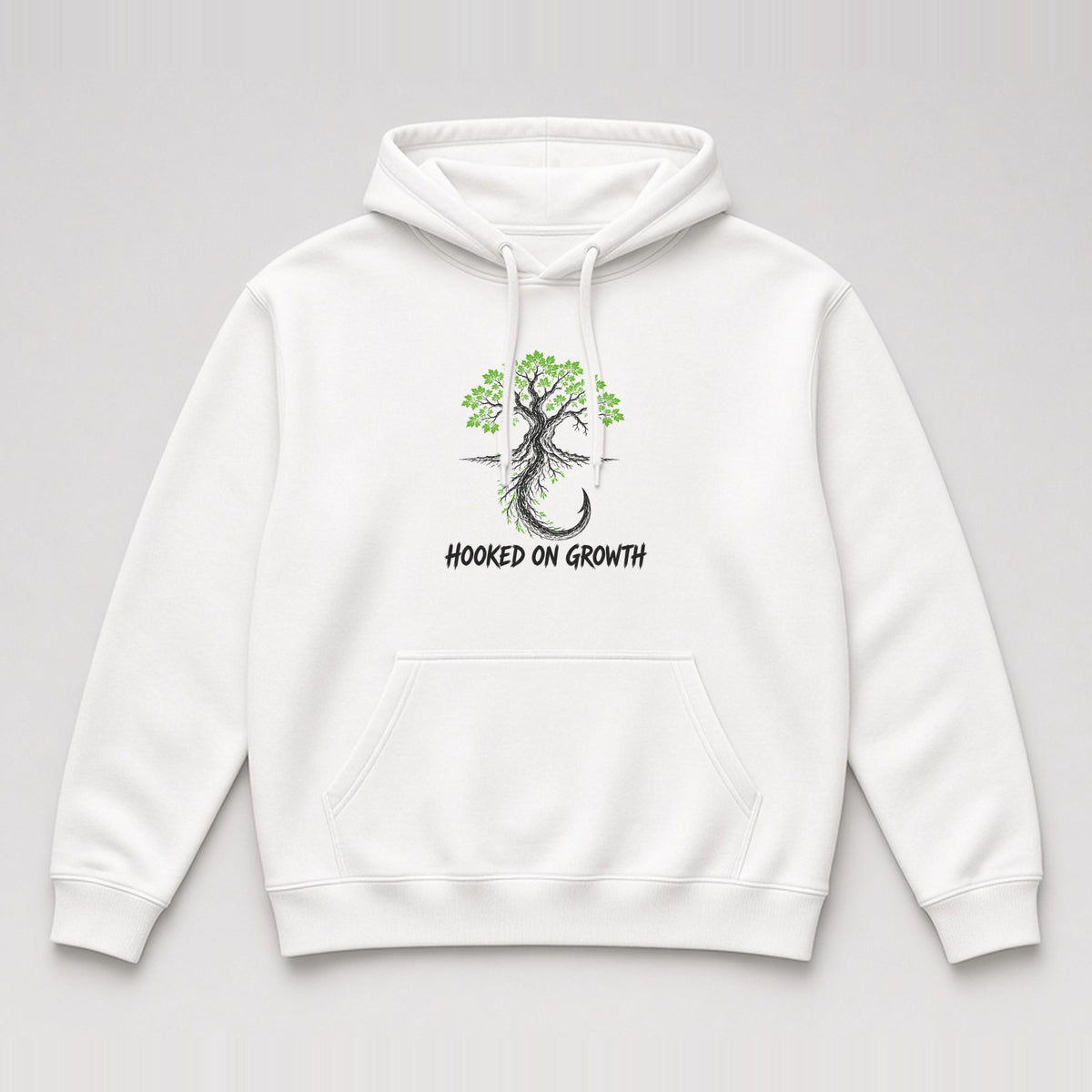 Rooted Hook Hoodie in White