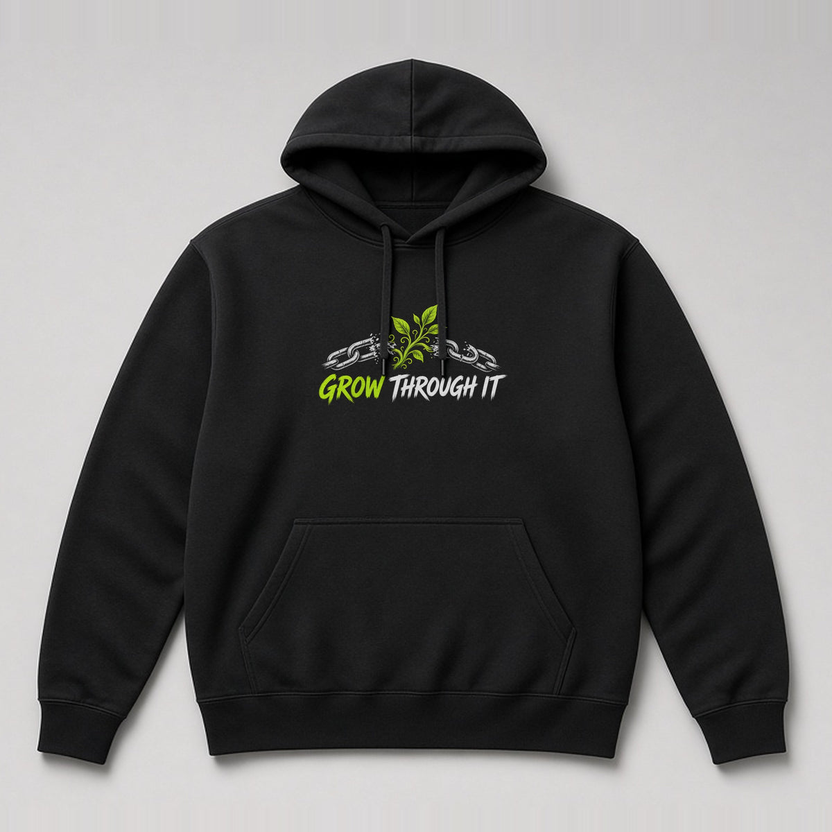 Grow Through It Hoodie in Black