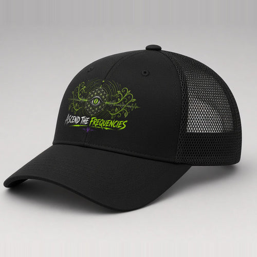 Ascend the Frequencies Trucker Hat in Black