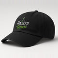 Hook & Wordmark Hat, Dad Hat, Black