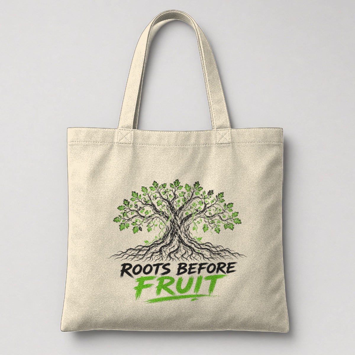 Roots Before Fruit Tote in Natural