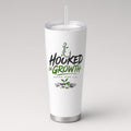Hooked On Growth Logo Tumbler in White